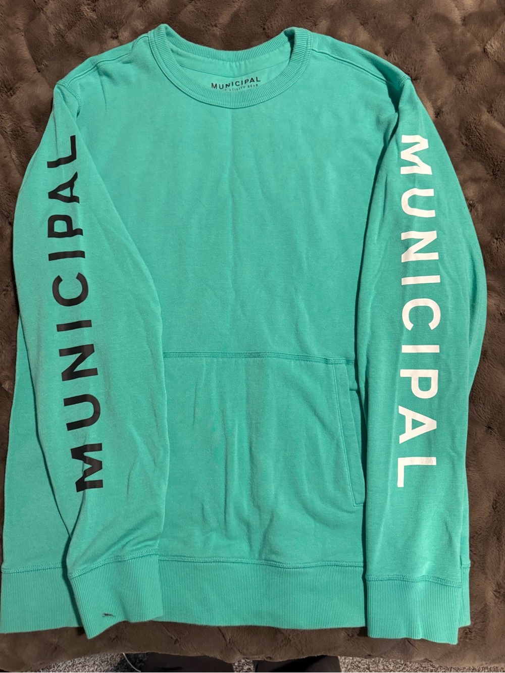 Men’s Municipal Crewneck Sweater in Teal